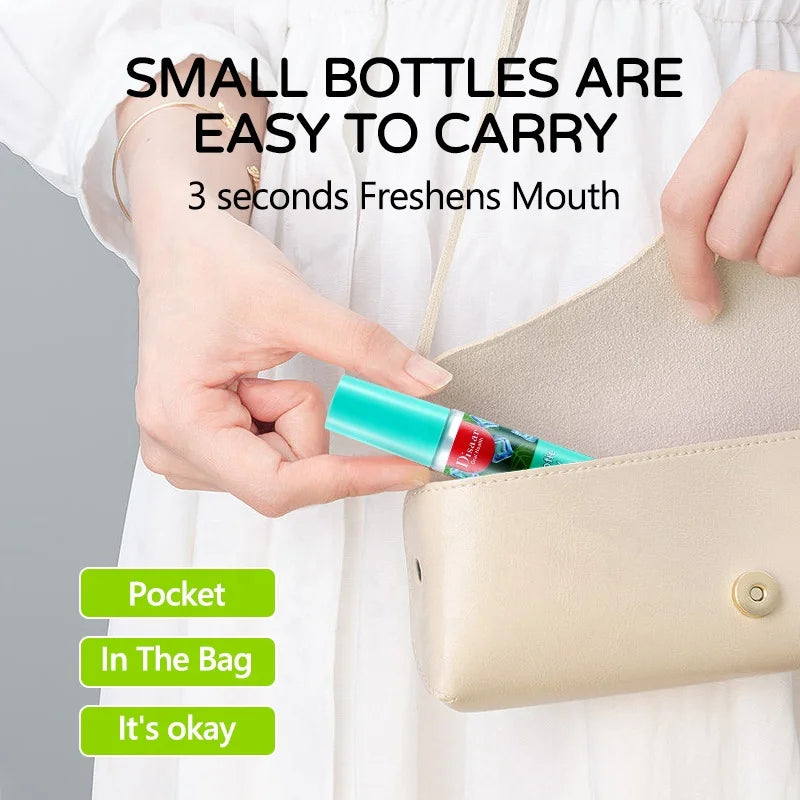Espray de ambientador de respiración Disaar para hombre y mujer, espray para eliminar el olor, la boca y el mal aliento, con sabor a menta y limón
